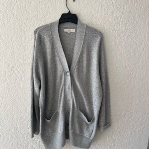 Loft gray cardigan sweater
